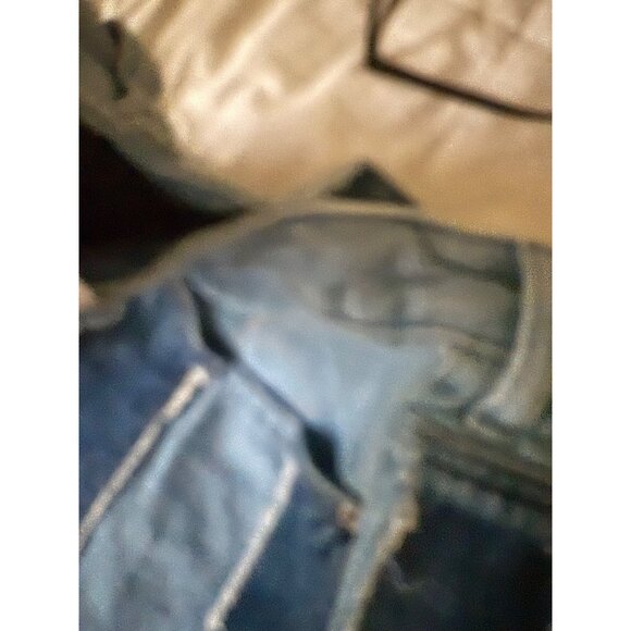 Pacsun Womens Two-Tone Denim Mini Skirt Size 27 Fringe Hem Blue Patchwork Cotton - Picture 12 of 12